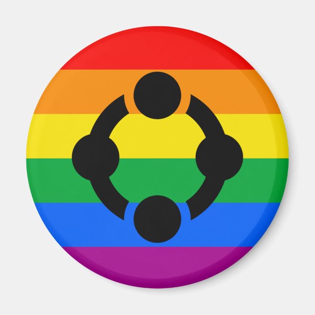 Íman Bandeira do Orgulho do Niche Arco-Íris (Frente)