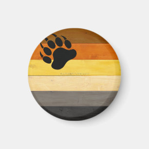 Íman bandeira do orgulho do urso SlipperyJoe's textura 