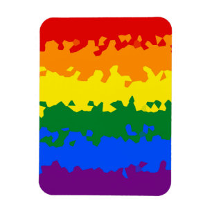 Íman Bandeira do Orgulho Gay Arco-Íris Abstrato Boho Fu