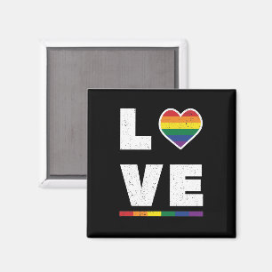 Íman Bandeira do Orgulho Gay LGBTQ Desgastada Grunge Am