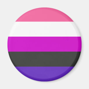 Íman Bandeira do Orgulho Genderfluido
