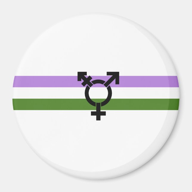Íman Bandeira do Orgulho Genderqueer (Frente)