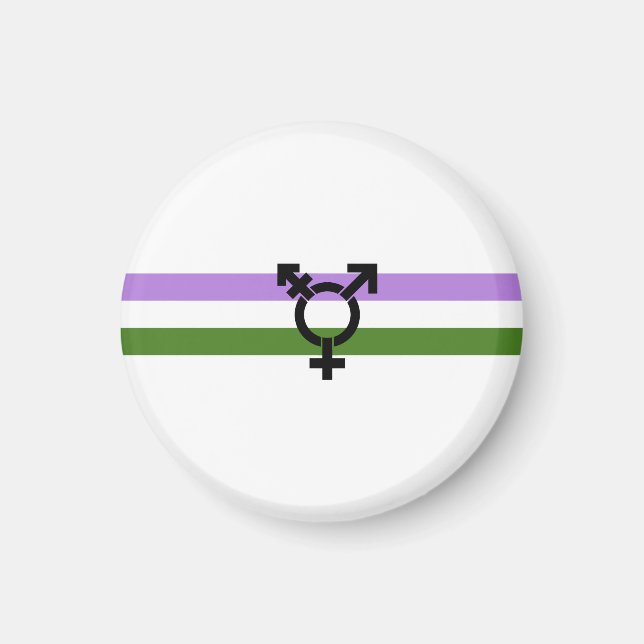 Íman Bandeira do Orgulho Genderqueer (Frente)