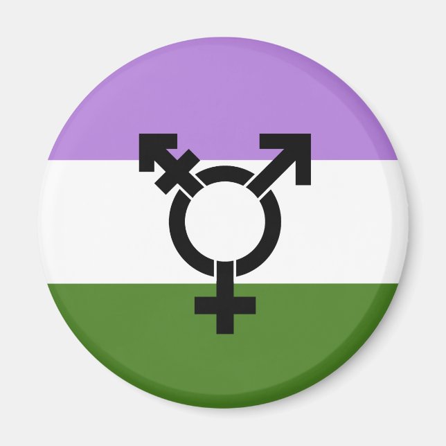 Íman Bandeira do Orgulho Genderqueer (Frente)