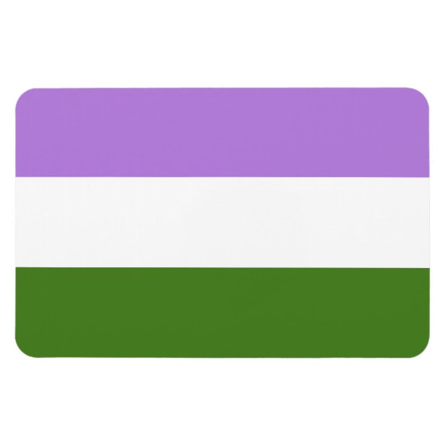 Íman Bandeira do Orgulho Genderqueer (Horizontal)