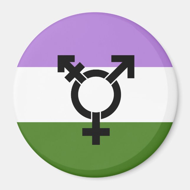 Íman Bandeira do Orgulho Genderqueer (Frente)