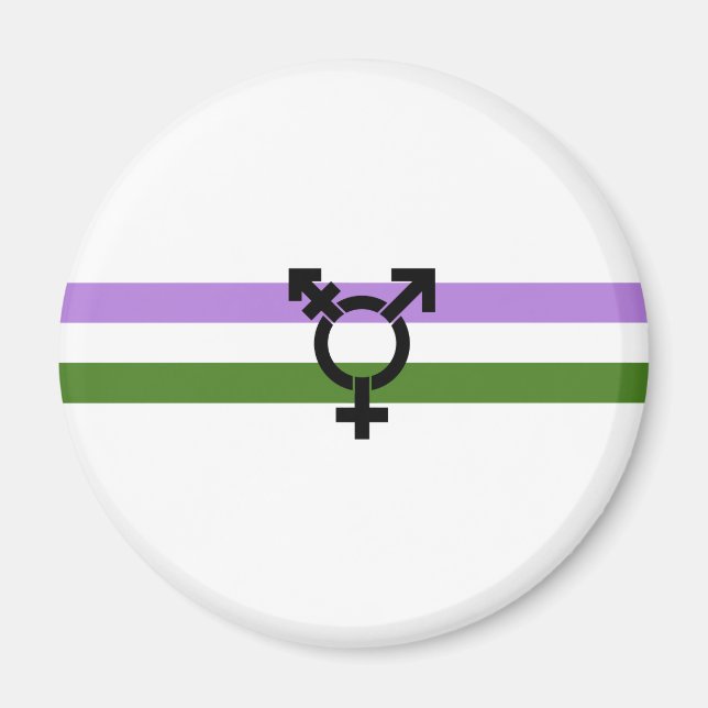 Íman Bandeira do Orgulho Genderqueer (Frente)