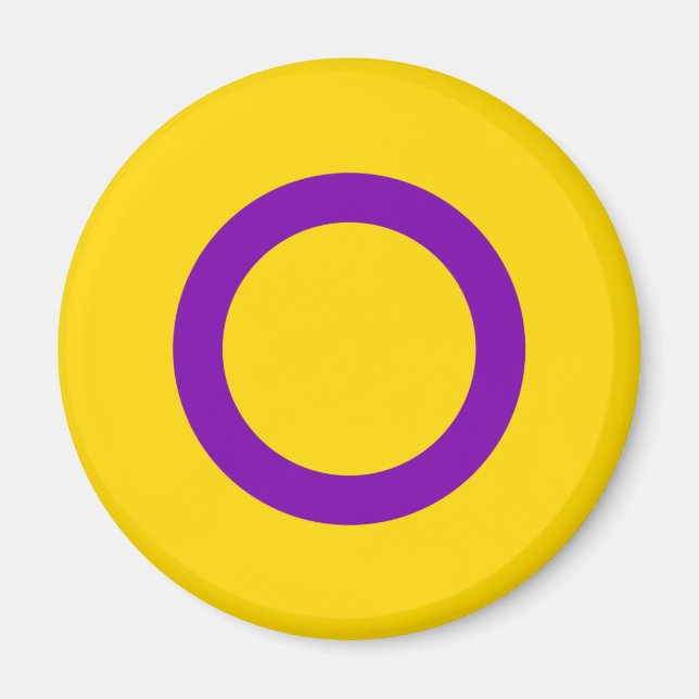 Íman Bandeira do Orgulho Intersexo (Frente)