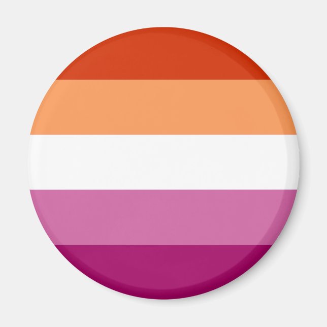 Íman Bandeira do Orgulho Lésbico (5 Listras) (Frente)