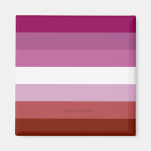 Íman bandeira do orgulho lésbico feminino da SlipperyJo