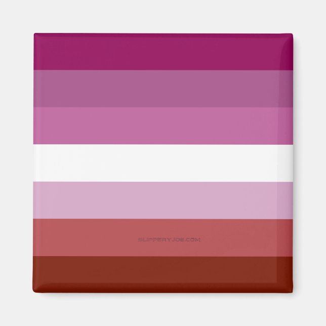 Íman bandeira do orgulho lésbico feminino da SlipperyJo (Frente)