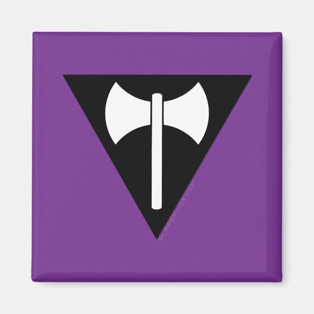Íman Bandeira do Orgulho Lésbico SlipperyJoe's Labrys m (Frente)