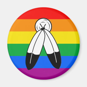 Íman Bandeira do Orgulho LGBTQ+ com Duas Espíritos