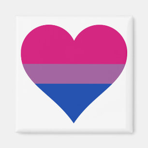 Íman Bandeira do Orgulho LGBTQ Coração Bissexual
