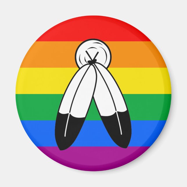 Íman Bandeira do Orgulho LGBTQ+ Two-Spirit (Frente)