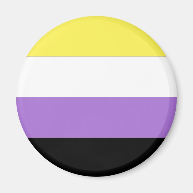 Íman Bandeira do Orgulho Não Binário (Frente)