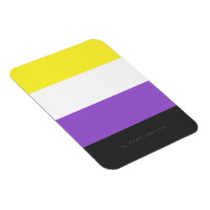 Íman Bandeira do Orgulho Não Binário da SlipperyJoe's a