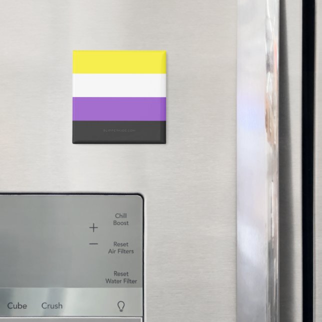Íman Bandeira do Orgulho Não Binário da SlipperyJoe's a (In Situ (Fridge))