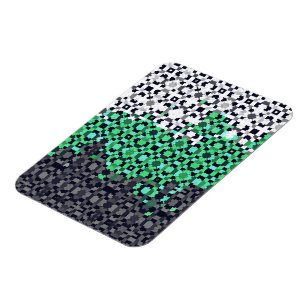 Íman Bandeira do Orgulho Neutrois Abstrata Pixelada Tri