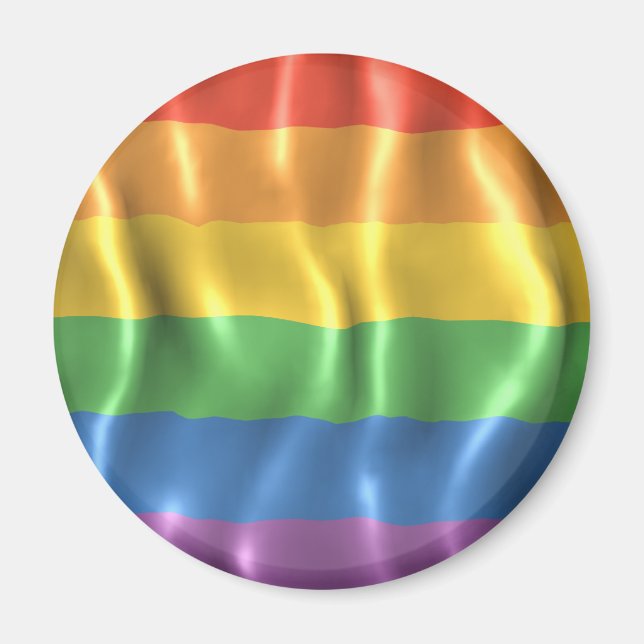 Íman Bandeira do Orgulho Ondulada (Frente)