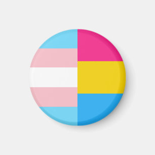 Íman Bandeira do Orgulho Pansexual Transgênero Duplo