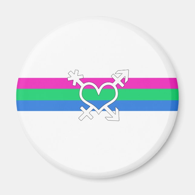 Íman Bandeira do Orgulho Polissexual (Frente)