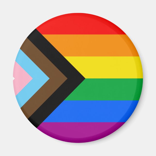 Íman Bandeira do Orgulho Progressivo LGBTQ+ (Frente)