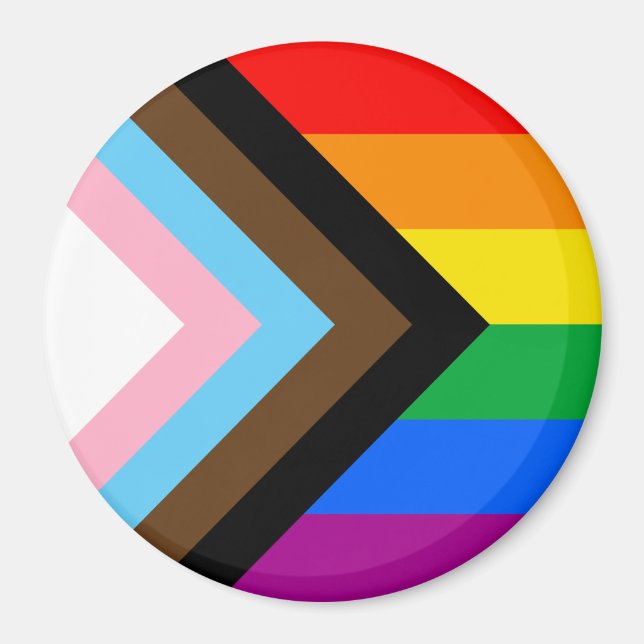 Íman Bandeira do Orgulho Progressivo LGBTQ+ (Frente)