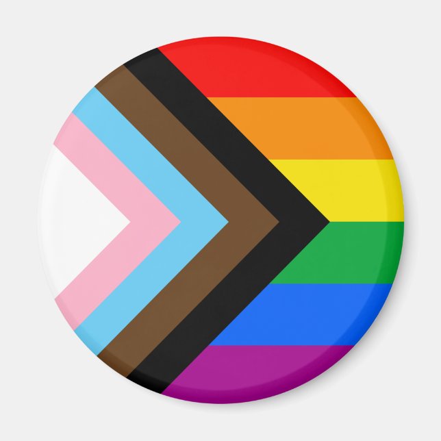 Íman Bandeira do Orgulho Progressivo LGBTQ+ (Frente)