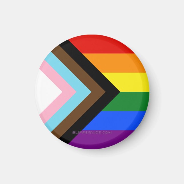 Íman Bandeira do Orgulho Progressivo SlipperyJoe's seis (Frente)