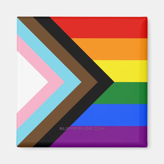 Íman Bandeira do Orgulho Progressivo SlipperyJoe's seis (Frente)