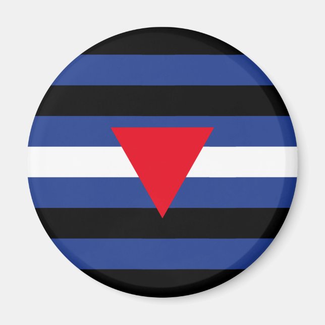 Íman Bandeira do Orgulho Queer de Couro (Frente)