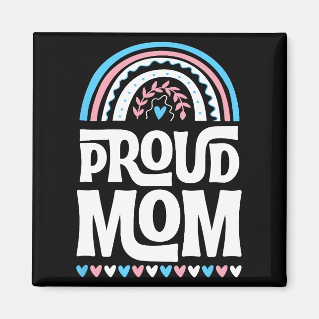 Íman Bandeira do Orgulho Transgênero da Mamãe Dia das M (Frente)