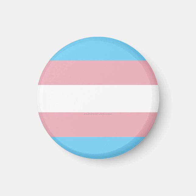 Íman bandeira do orgulho transgênero SlipperyJoe's dive (Frente)