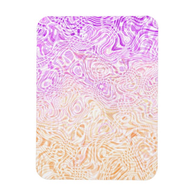 Íman Bandeira do Orgulho Trixic Abstrata Boho Ondulada  (Vertical)