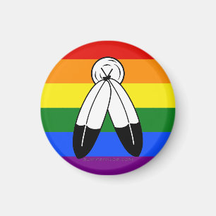 Íman bandeira do orgulho two-spirit de SlipperyJoe simb