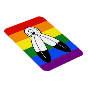 Íman bandeira do orgulho two-spirit de SlipperyJoe simb