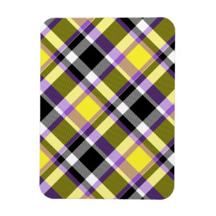 Íman Bandeira do Orgulho Xadrez Não Binário Boho Ecléti