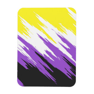 Íman Bandeira do Orgulho ZigZag Funky Grungy Abstrato N