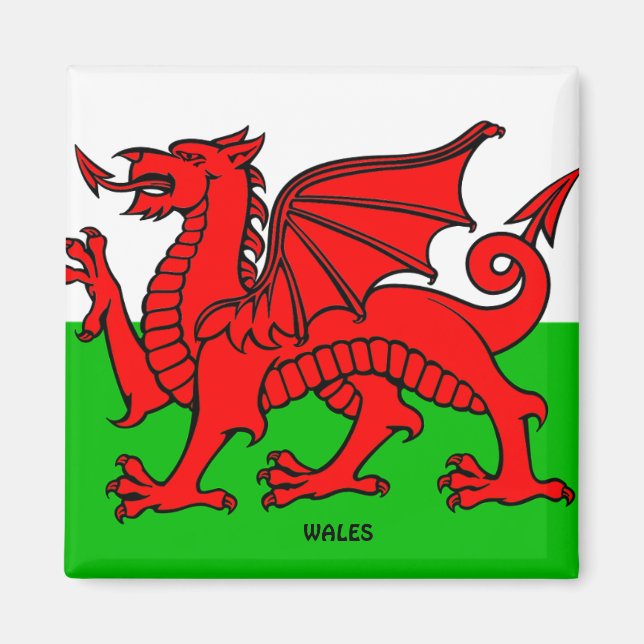 ÍMAN BANDEIRA DO PAÍS DE GALES /DRAGÃO (Frente)