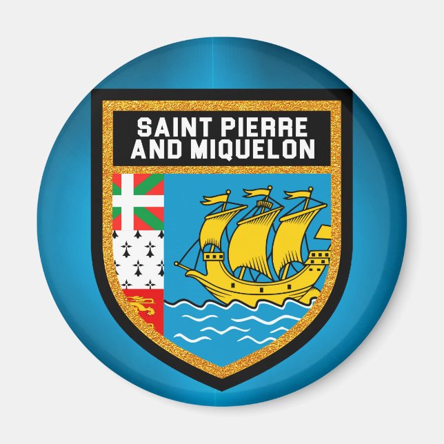 Íman Bandeira Do santo Pierre E Miquelon (Frente)