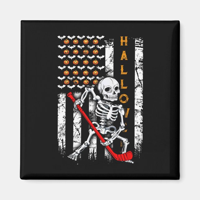 Íman Bandeira do Skeleton Halloween Us (Frente)