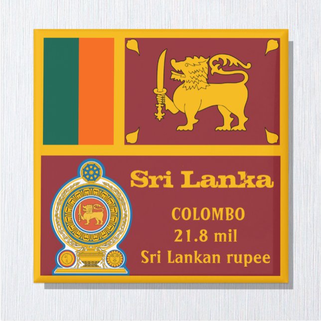 Íman Bandeira do Sri Lanka e Vajra Emblem, fãs de viage (Criador carregado)