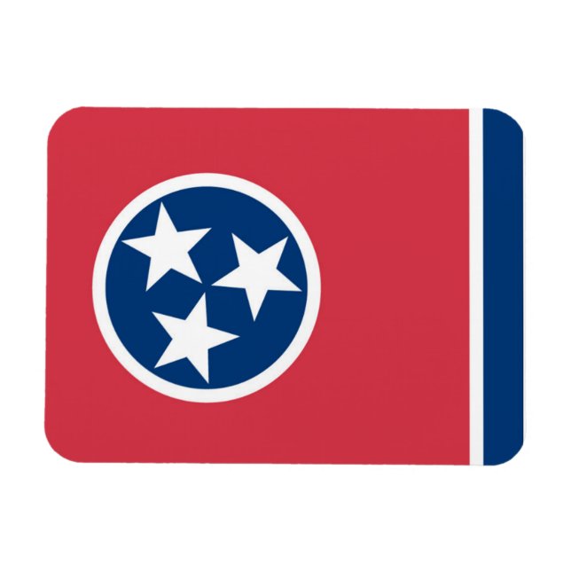 Íman Bandeira do Tennessee, EUA (Horizontal)
