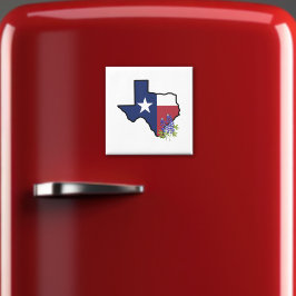 Íman Bandeira do Texas com Bluebonnet de Flor do Estado