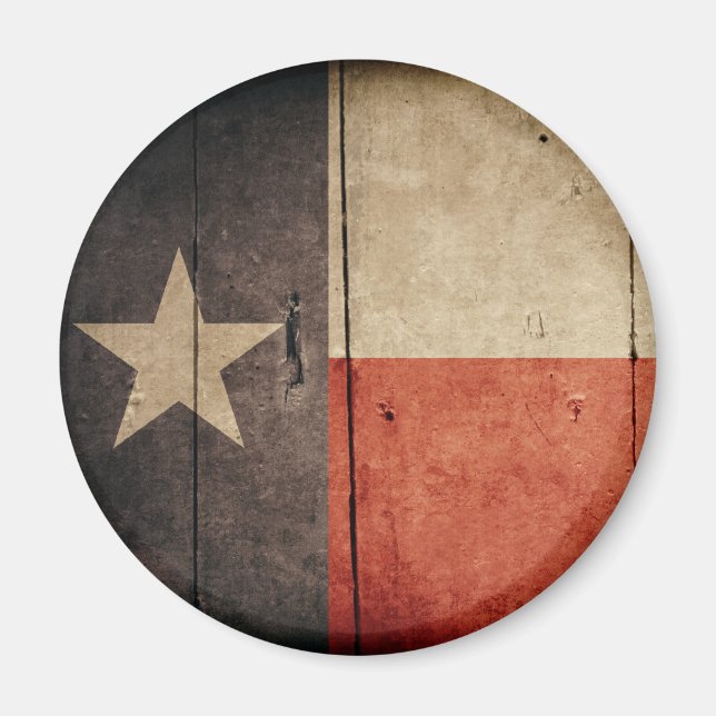Íman Bandeira do Texas de madeira robusta (Frente)