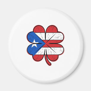 Íman Bandeira do Trevo de Porto Rico Vetor de Gravação