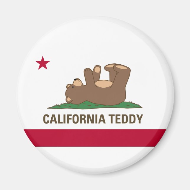 Íman Bandeira do Urso de Teddy da Califórnia (Frente)