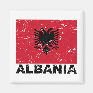 Íman Bandeira do vintage de Albânia