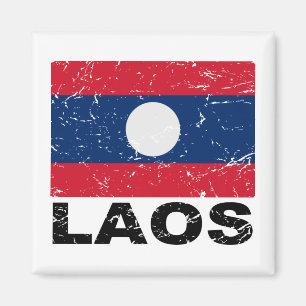 Íman Bandeira do vintage de Laos